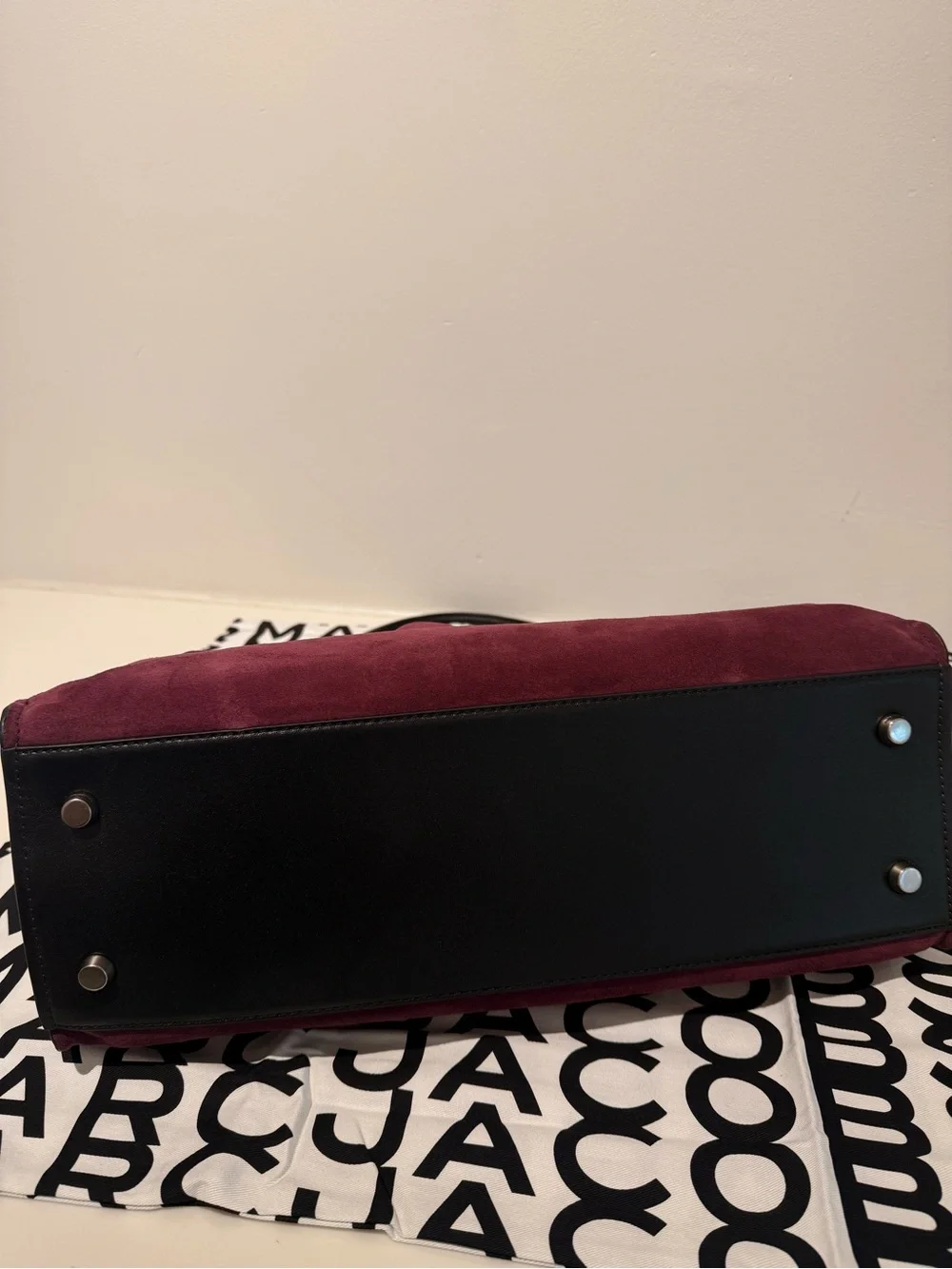 NWT Marc Jacobs the suede Dakota satchel - dark plum